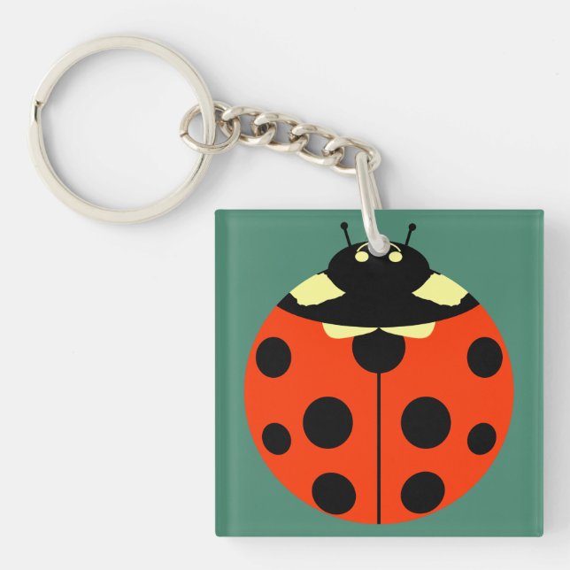 One ladybug keychain (Front)