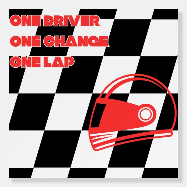 One Lap – One Legend Foam Board (Front)