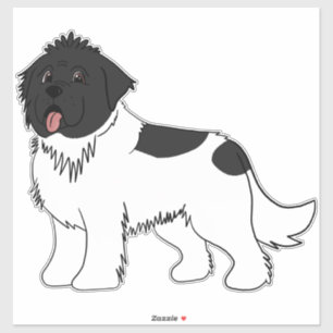 One large Landseer newfoundland sticker