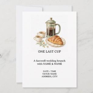 One Last Cup Wedding Farewell Brunch Invitation