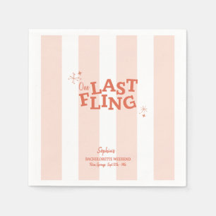 One Last Fling Bachelorette Napkins