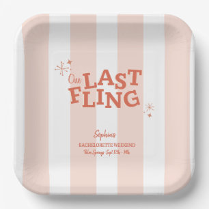 One Last Fling Bachelorette Paper Plates