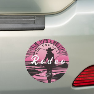 One Last Rodeo Bachelorette Car Magnet