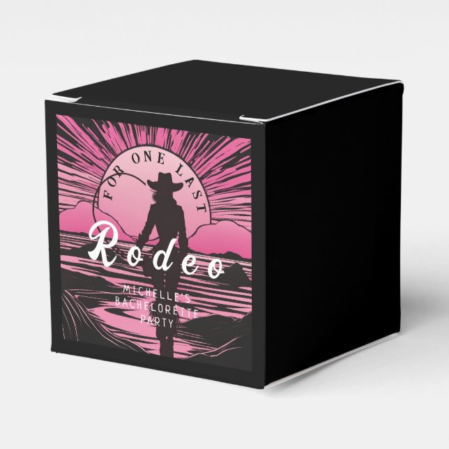 One Last Rodeo Bachelorette Favor Boxes (Front Side)