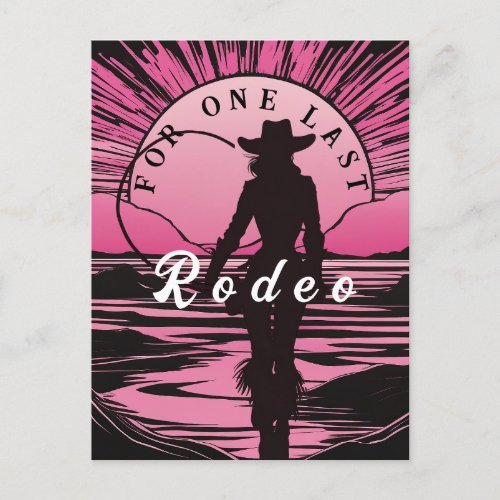 One Last Rodeo Bachelorette Postcard