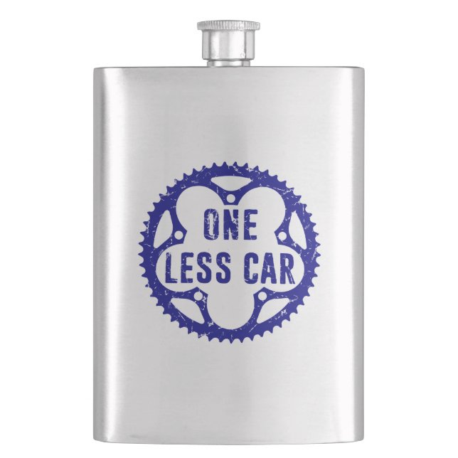 One Less Car Flask (Front)