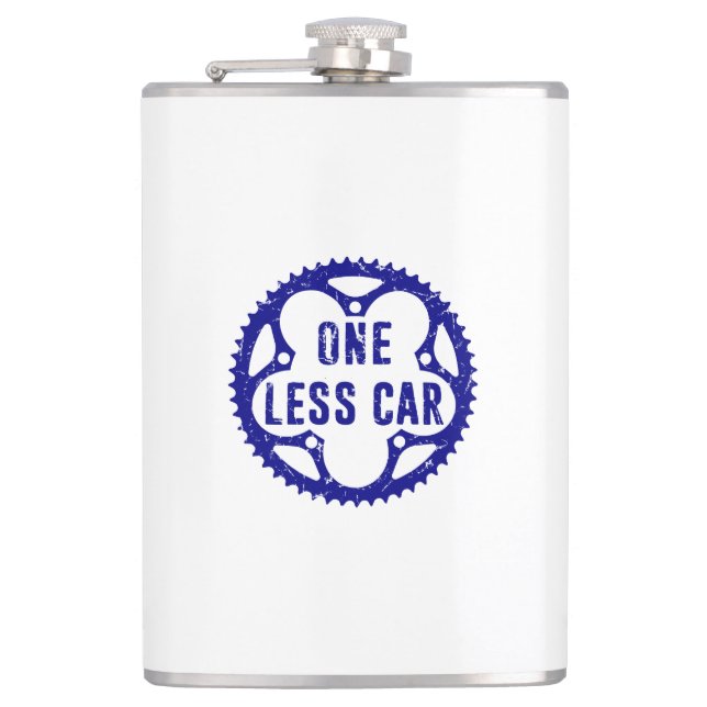 One Less Car Flask (Front)