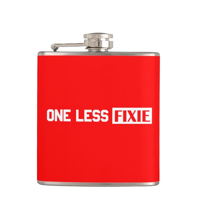 One Less Fixie Flask (Front)