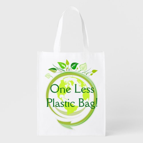 One Less Plastic Bag Reusable Grocery Bag