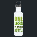 One Less Plastic Bottle<br><div class="desc">Custom designed recycled aluminum with the saying "One Less Plastic Bottle". Perfect for sharing your message to reduce, reuse, and recycle! Available in several colors - get a for everyone in the family!</div>