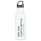One Less Plastic | Save The Planet Eco Modern Stainless Steel Water Bottle (Front)