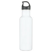 One Less Plastic | Save The Planet Eco Modern Stainless Steel Water Bottle (Back)