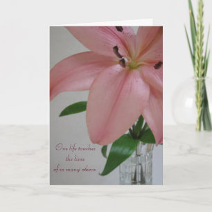 One Life Lily Sympathy Card
