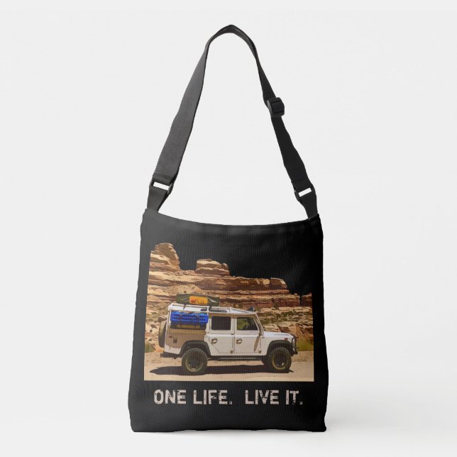 ONE LIFE.  LIVE IT. CROSSBODY BAG (Front)