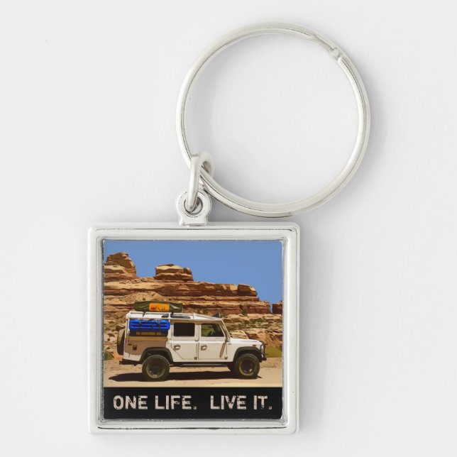 ONE LIFE.  LIVE IT. KEYCHAIN (Front)