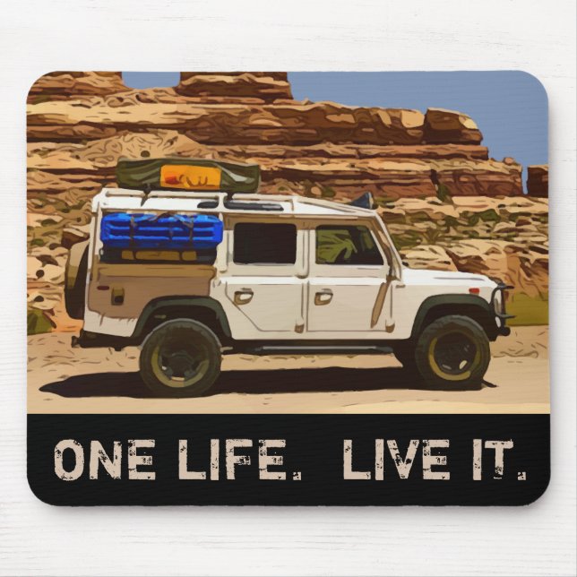 ONE LIFE.  LIVE IT. MOUSE PAD (Front)