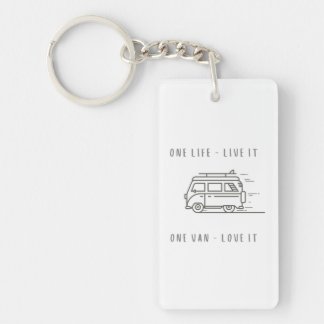 One Life - Live It  One Van - Love It Keychain
