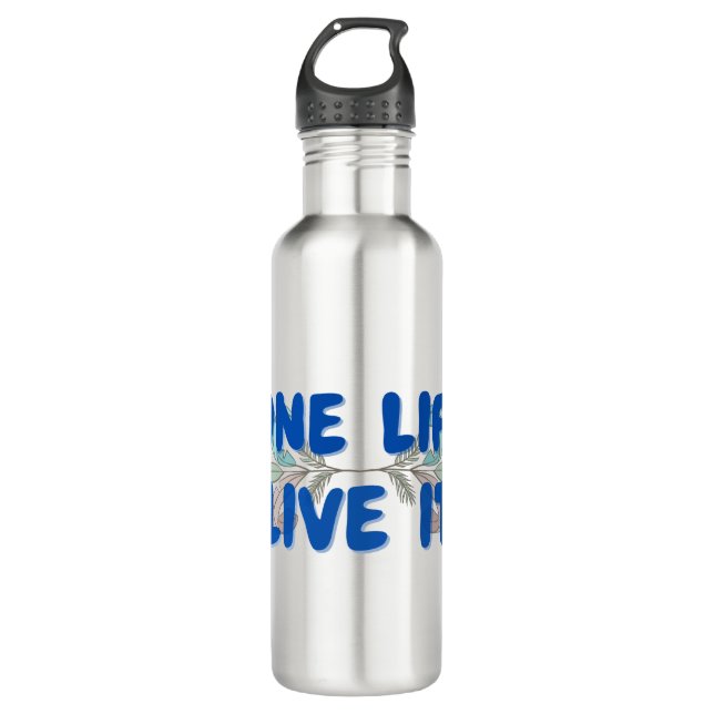 One Life Live It - Stainless Steel Water Bottle (Front)