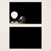 One light bulb shining in a dark space (Front & Back)