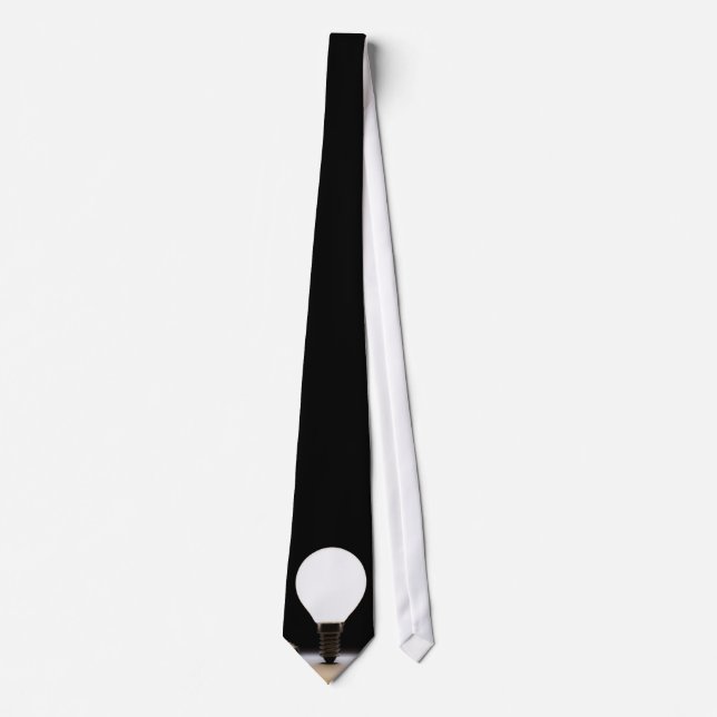 One light bulb shining in a dark space tie (Front)