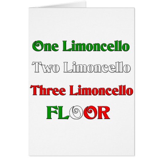 One Limoncello Cards (Front)