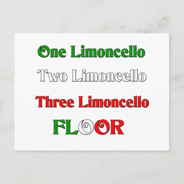 One Limoncello Postcard (Front)