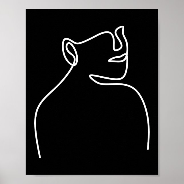 One line continuous digital art  poster (Front)