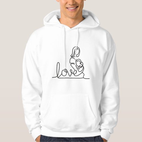one_line_continuous_drawing_of_text_love_and_a_mot hoodie