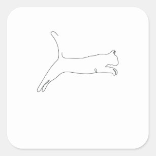 Cat Line Drawing Stickers 100 Satisfaction Guaranteed Zazzle