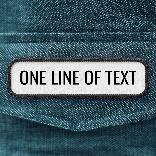 One Line of Custom Text - Basic Black and White Patch (Custom Patch)