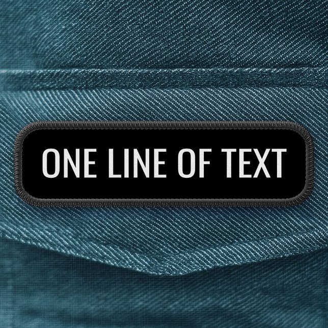 One Line of Custom Text - Basic Black and White Patch (Custom Patch)