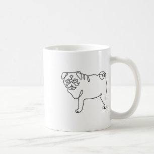 One Line Pug Tattoo _1 Coffee Mug