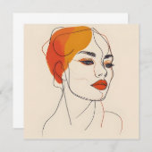 One line woman art (Front/Back)