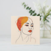 One line woman art (Standing Front)