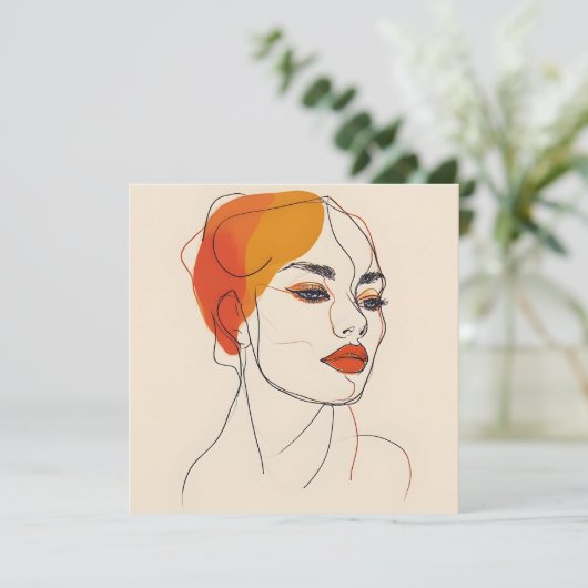 One line woman art (Standing Front)