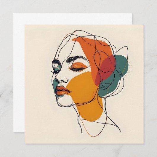 One line woman art (Front/Back)