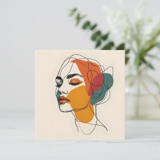 One line woman art (Standing Front)