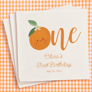 One Little Cutie Birthday Party Napkins