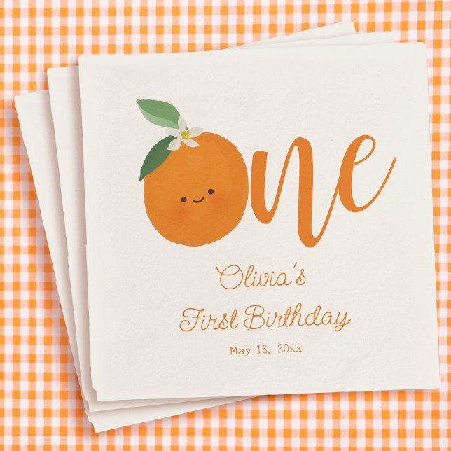 One Little Cutie Birthday Party Napkins (Creator Uploaded)