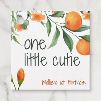 One Little Cutie First 1st Birthday Favor Tag
