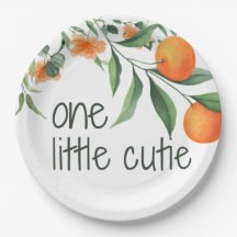 One Little Cutie First 1st Birthday Paper Plates