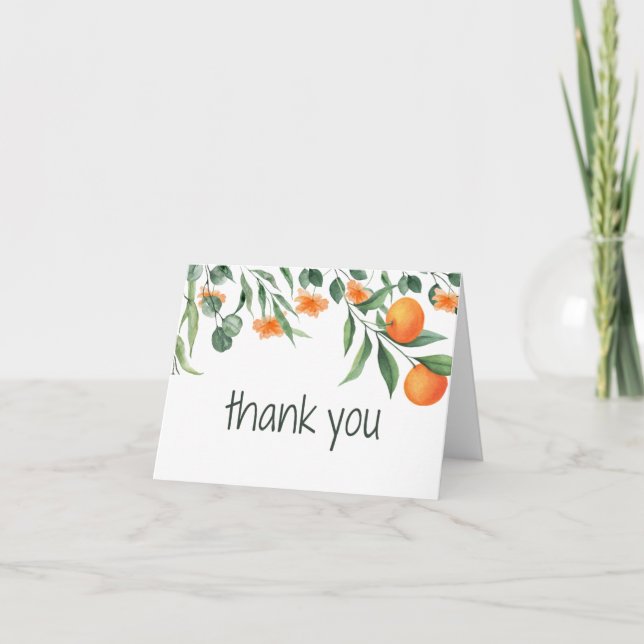 One Little Cutie Thank You Card First 1st Birthday (Front)