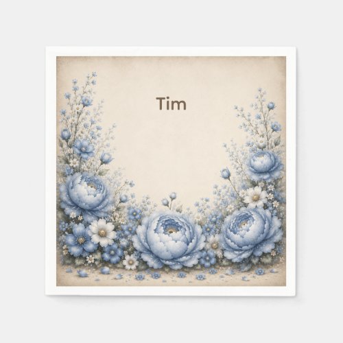 One Little Friend Floral First Birthday Napkins