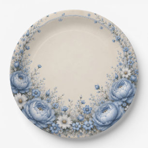 One Little Friend Floral First Birthday Paper Plat Plates