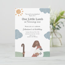 One Little Lamb Psalm 23 Birthday