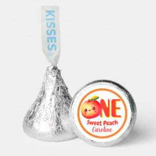 One Little Peach Cute Rustic Birthday Hershey®'s Kisses®