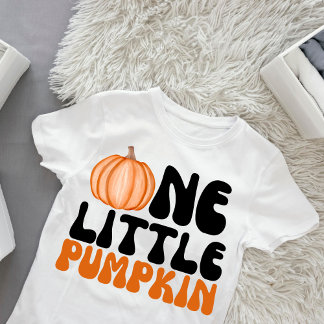 One Little Pumpkin Baby's 1st Birthday Baby T-Shirt