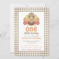 One Little Turkey First Birthday Party (brown)
