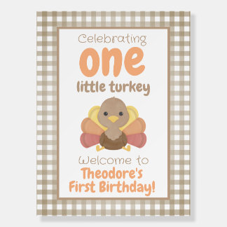 One Little Turkey Welcome Sign