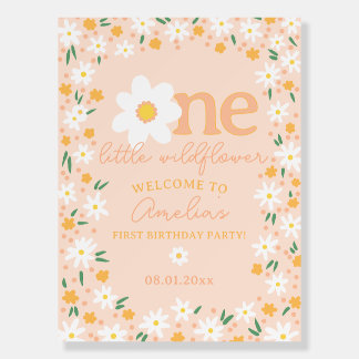 One Little Wildflower First Birthday Welcome Sign